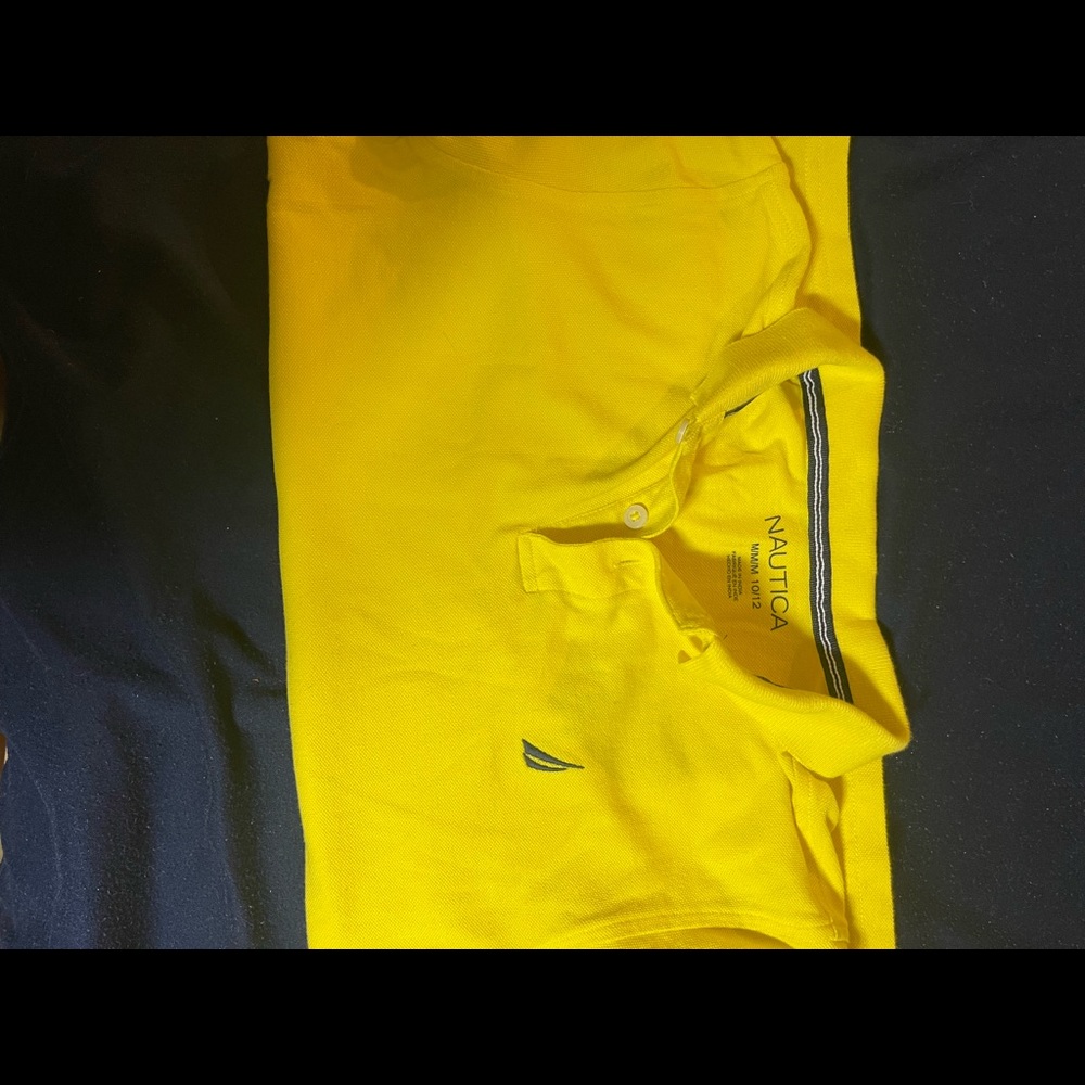Nautical BOY Yellow Polo Short Sleeve Shirt Sz M